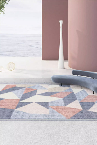 Geometric Contemporary Rugs Next to Bed, Large Modern Rugs for Living Room, Contemporary Modern Rugs for Sale, Modern Carpets for Dining Room-HomePaintingDecor