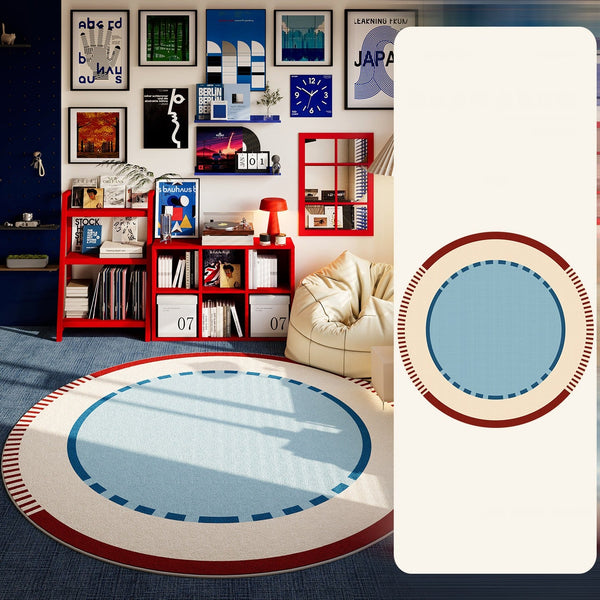 Circular Modern Rugs for Apartment, Modern Rugs for Dining Room, Abstract Contemporary Round Rugs for Dining Room, Geometric Modern Rug Ideas for Living Room