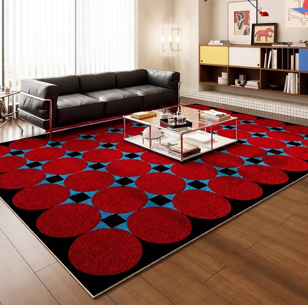 Mid Century Area Rugs for Living Room, Elegant Modern Area Rugs under Sofa, Abstract Contemporary Rugs for Bedroom, Modern Carpets for Office, Dining Room Floor Rugs-HomePaintingDecor