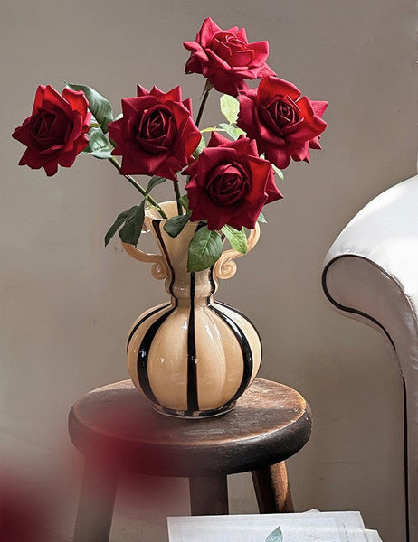 Creative Modern Vases for Living Room, Flower Vases on Table, Modern Glass Flower Vases, Glass Flower Vases, Handmade Glass Bud Vases-HomePaintingDecor