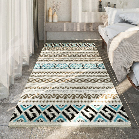 Geometric Modern Rugs for Living Room, Abstract Modern Runner Rugs Next to Bedroom, Modern Rug for Sale, Contemporary Rugs for Dining Room-HomePaintingDecor
