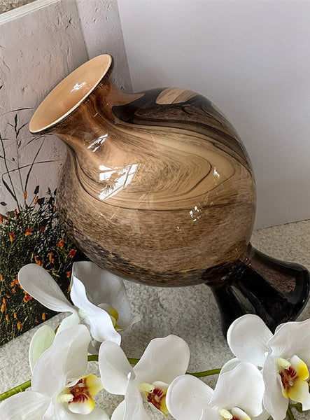 Modern Vases for Flowers, Unique Handmade Glass Bud Vases, Vintage Glass Flower Vases, Flower Vases on Table-HomePaintingDecor