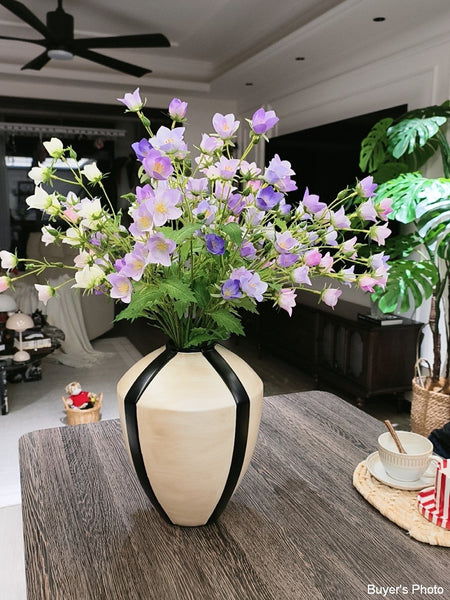 Centerpiece Ceramic Bouquet Vases, Porcelain Vases for Modern Home Decor, Large Contemporary Vases on Dining Table, Handmade Modern Flower Vase-HomePaintingDecor