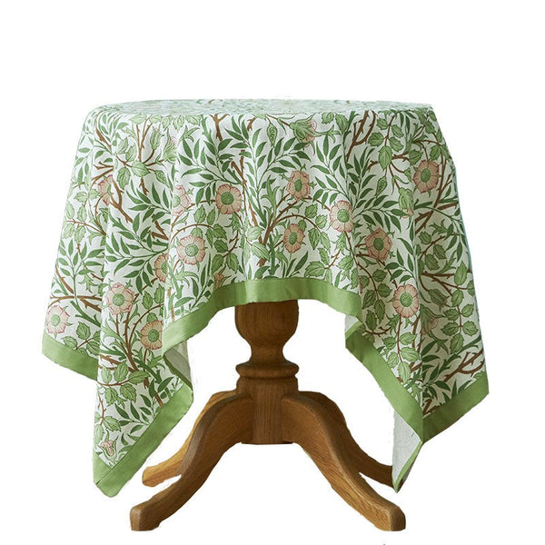 Large Rectangle Tablecloth for Dining Room Table, Square Tablecloth for Round Table, Farmhouse Table Cloth, Flower Pattern Tablecloth-HomePaintingDecor