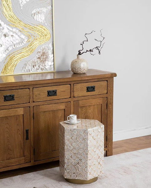 Creative Coffee Table, Contemporary Small Sofa Side Table, Shell Small Side Table, Portable Casual Side Table, Unique Small End Table-HomePaintingDecor