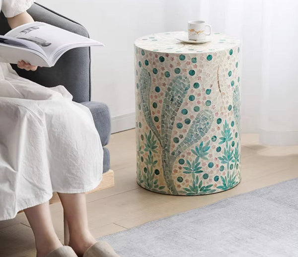 Unique Small End Table, Portable Casual Side Table, Creative Coffee Table, Contemporary Small Sofa Side Table, Shell Small Side Table-HomePaintingDecor
