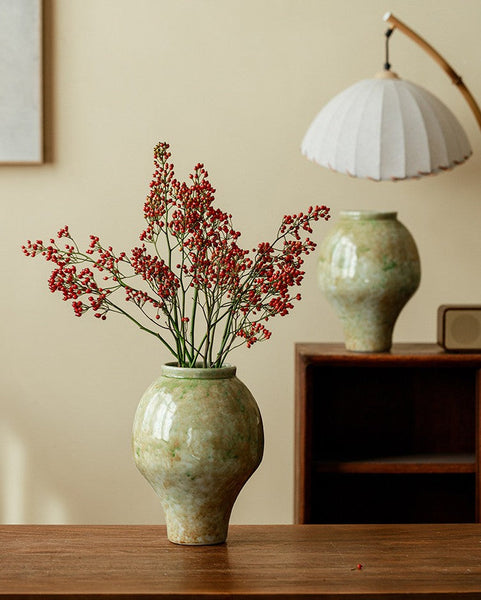 Flower Vases on Table, Centerpiece Ceramic Bud Vases, Porcelain Flower Vases, Handmade Water Holding Flower Vase-HomePaintingDecor