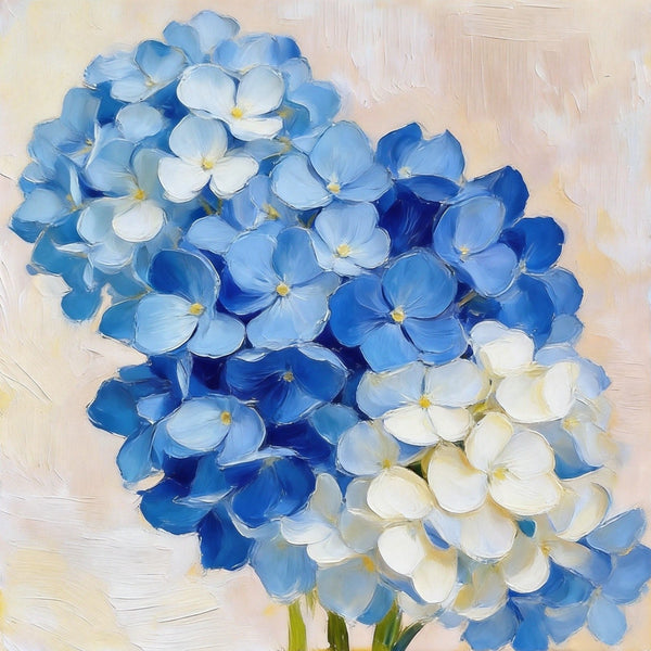 Hydrangeas in Full Bloom, Still Life Painting, Small Canvas Wall Art, Hand Painted Canvas Art, Original Flower Paintings, Buy Small Paintings Online