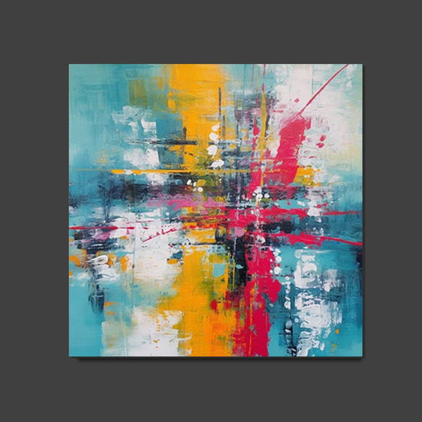 Acrylic Painting for Dining Room, Modern Contemporary Abstract Artwork, Palette Knife Painting, Heavy Texutre Wall Art, Extra Large Wall Art Painting-HomePaintingDecor