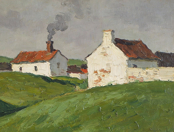 Scenery of the French Countryside, Impasto Paintings, Small Landscape Paintings, Original Small Paintings on Canvas, Simple Oil Paintings, Small Paintings on Canvas, Hand Painted Canvas Art-HomePaintingDecor