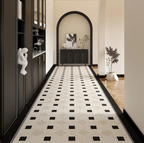 Extra Long Narrow Runner Rugs, 25 Feet Long Hallway Runners, Geometric Modern Long Hallway Runners, 20 Feet Non Slip Entryway Runner Rug Ideas-HomePaintingDecor