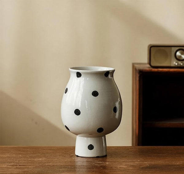 Ceramic Bud Vases, Small Flower Vases on Table, Handmade Water Holding Flower Vase, Modern Porcelain Flower Vases-HomePaintingDecor