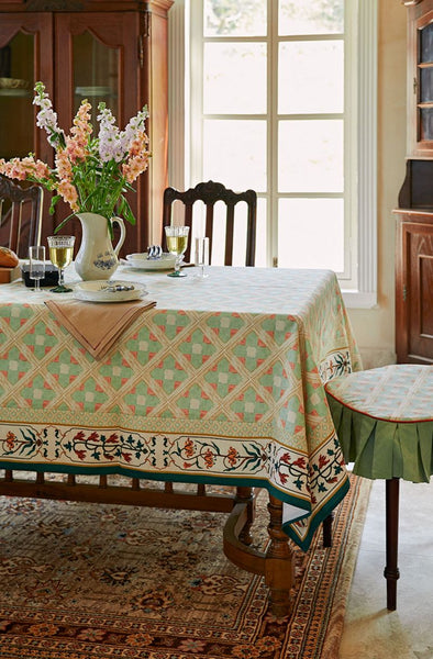Rectangle Tablecloth for Dining Room Table, British Mid Century Fiberflax Tablecloth, Square Tablecloth for Coffee Table, Farmhouse Table Cloth, Wedding Tablecloth, Waterproof Tablecloth-HomePaintingDecor