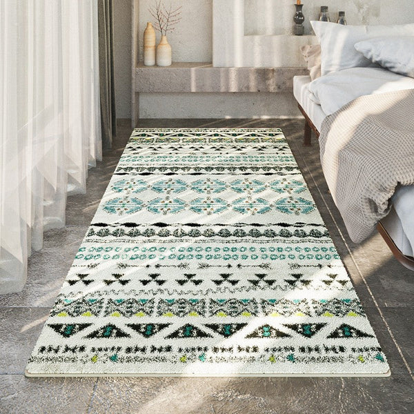 Hallway Runner Rugs, Contemporary Runner Rugs Next to Bed, Modern Runner Rugs for Entryway, Geometric Modern Rugs for Dining Room-HomePaintingDecor