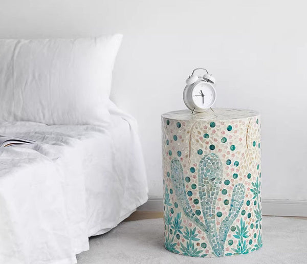 Unique Small End Table, Portable Casual Side Table, Creative Coffee Table, Contemporary Small Sofa Side Table, Shell Small Side Table-HomePaintingDecor
