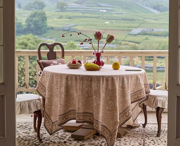 Farmhouse Table Cloth, Extra Large Rectangular Table Covers for Kitchen, Dining Room Flower Table Cloths, Square Tablecloth for Round Table-HomePaintingDecor