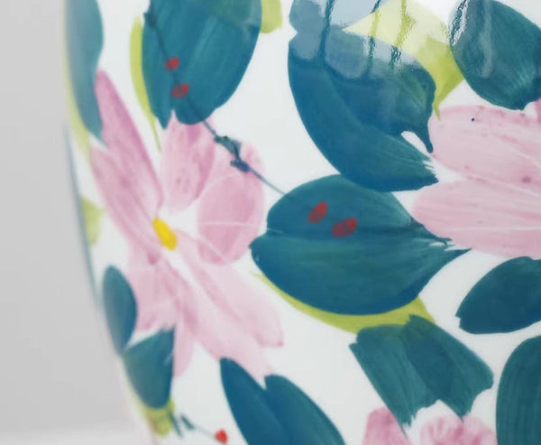 Unique Handmade Modern Flower Vase, Large Porcelain Vases for Modern Home Decor, Centerpiece Ceramic Bouquet Vases, Contemporary Vases on Dining Table-HomePaintingDecor