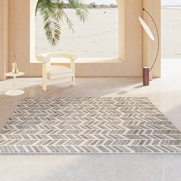 Large Geometric Floor Carpets, Modern Living Room Area Rugs, Modern Rugs for Bedroom, Abstract Modern Area Rugs under Dining Room Table-HomePaintingDecor