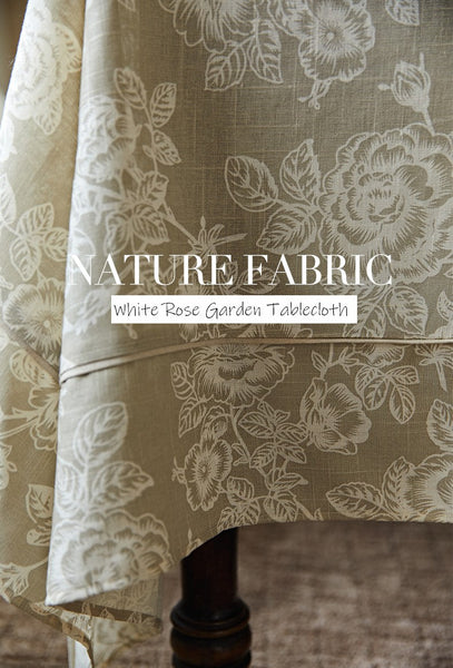 French Flower Pattern Tablecloth for Round Table, Vintage Rectangle Tablecloth for Dining Room Table, Rustic Farmhouse Table Cover for Kitchen-HomePaintingDecor