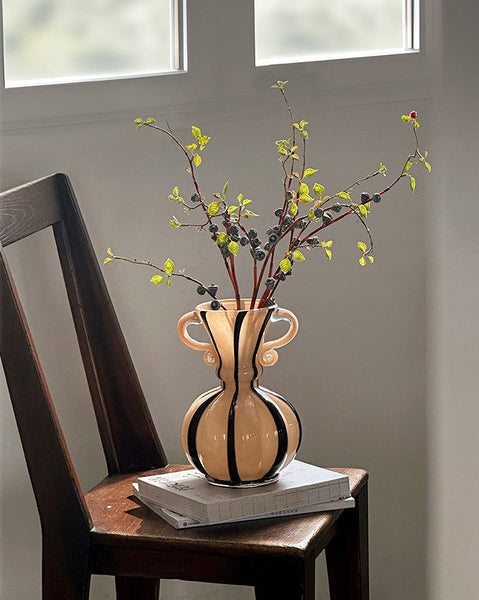 Creative Modern Vases for Living Room, Flower Vases on Table, Modern Glass Flower Vases, Glass Flower Vases, Handmade Glass Bud Vases-HomePaintingDecor