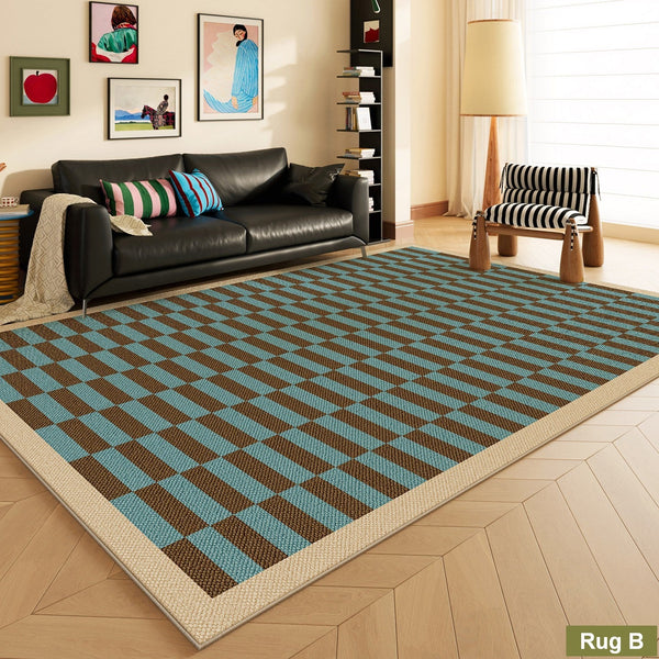 Colorful Modern Rugs for Dining Room, Modern Living Room Rug Ideas, Mid Century Modern Rugs, Geometric Contemporary Area Rugs-HomePaintingDecor