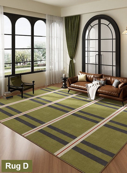 Mid Century Modern Rugs, Colorful Geometric Rugs for Dining Room, Minimalist Modern Rugs for Bedroom, Colorful Absract Rugs for Living Room-HomePaintingDecor
