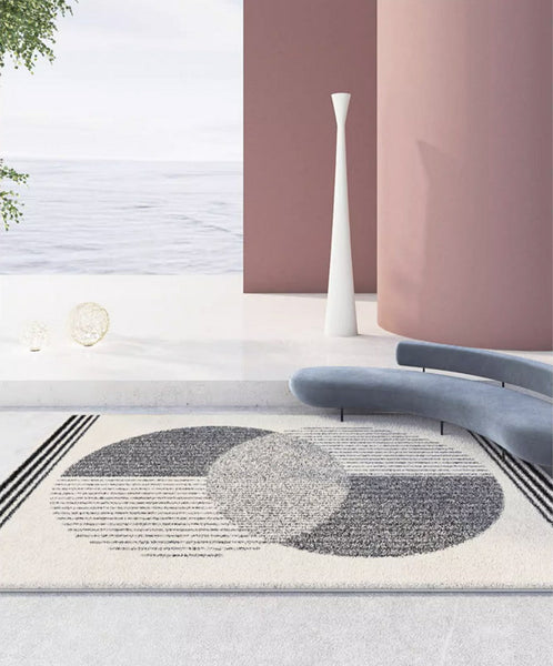 Modern Area Rugs for Dining Room, Geometric Modern Rugs for Bedroom, Modern Area Rugs under Coffee Table, Abstract Contemporary Area Rugs
