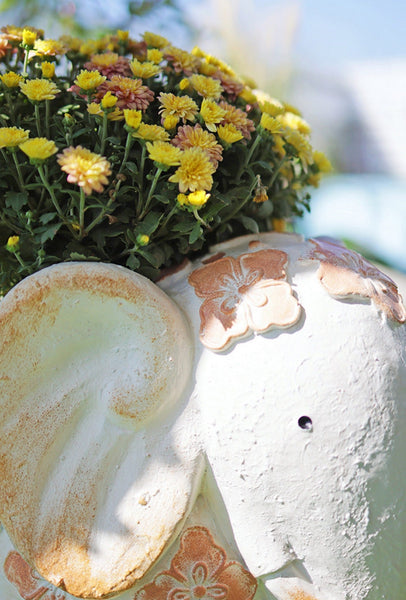 Villa Outdoor Garden Flower Pots, Oversized Modern Garden Flower Pot, Extra Large Elephant Garden Flowerpots, Animal Statue for Garden Ornaments, Resin Statue for Garden