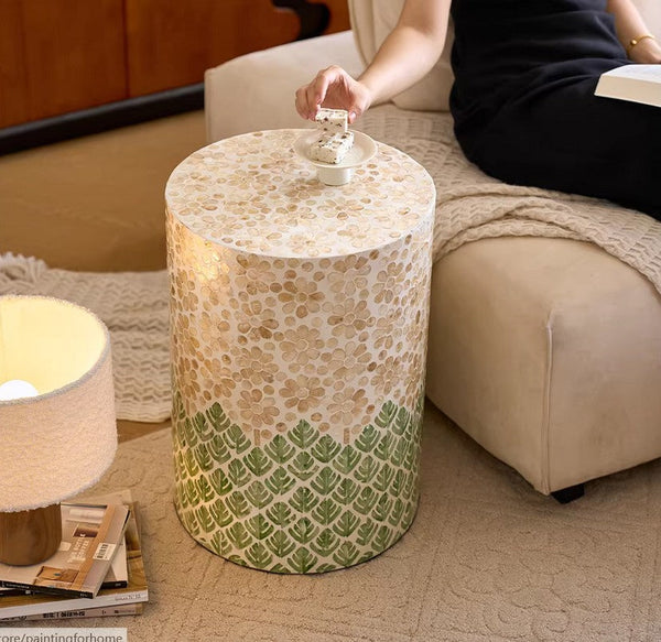 Small End Table, Portable Casual Side Table, Shell Small Sofa Side Table, Modern Side Table, Contemporary Bedside Table, Bedside Small Side Table, Creative Coffee Table, Contemporary Side Table-HomePaintingDecor