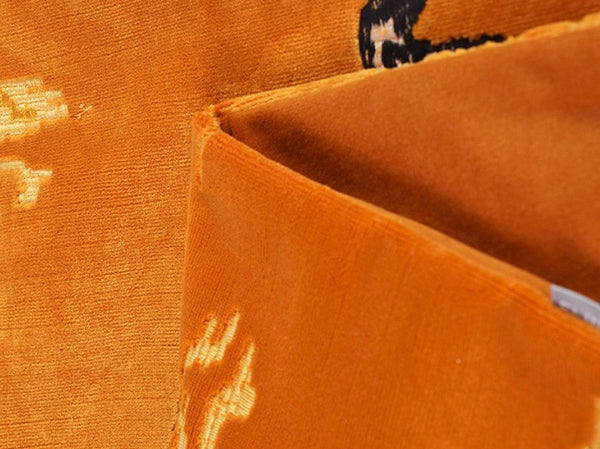 Contemporary Modern Sofa Pillows, Yellow Embroidery Tiger Pattern Pillows for Couch, Decorative Throw Pillows for Bedroom, Large Modern Sofa Pillow for Living Room-HomePaintingDecor