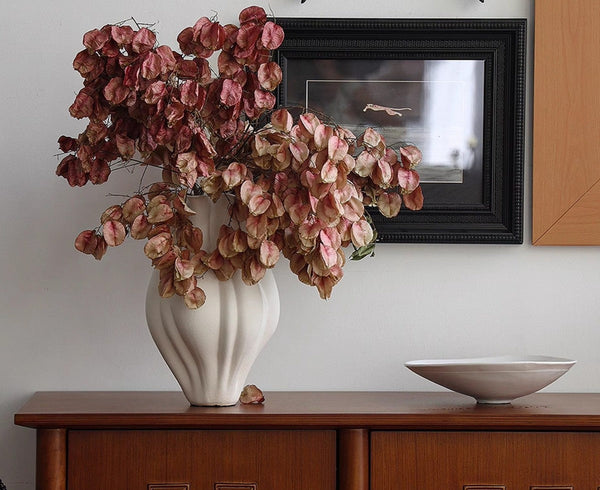 Unique Handmade Modern Flower Vase, Large Porcelain Vases for Modern Home Decor, Centerpiece Ceramic Bouquet Vases, Contemporary Vases on Dining Table-HomePaintingDecor