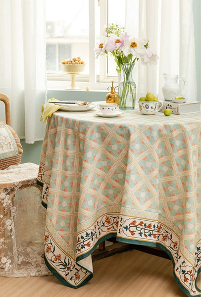 Rectangle Tablecloth for Dining Room Table, British Mid Century Fiberflax Tablecloth, Square Tablecloth for Coffee Table, Farmhouse Table Cloth, Wedding Tablecloth, Waterproof Tablecloth-HomePaintingDecor
