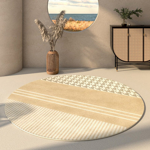 Hallway Runner Rugs, Geometric Modern Round Rugs, Circular Modern Rugs under Coffee Table, Contemporary Modern Rugs for Dining Room-HomePaintingDecor