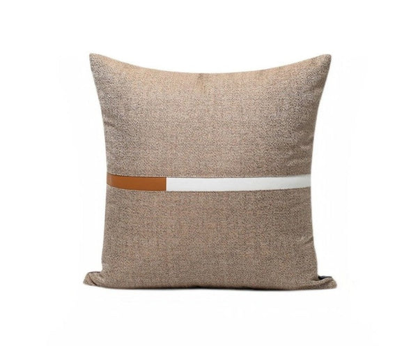 Decorative Modern Sofa Pillows, Modern Simple Throw Pillows for Bedroom, Brown Modern Throw Pillows for Couch, Large Simple Modern Pillows-HomePaintingDecor