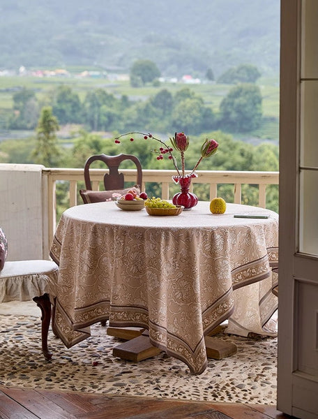 Farmhouse Table Cloth, Extra Large Rectangular Table Covers for Kitchen, Dining Room Flower Table Cloths, Square Tablecloth for Round Table-HomePaintingDecor