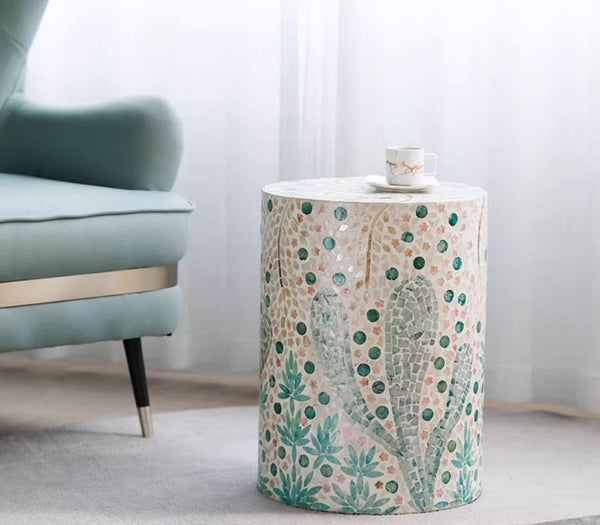 Contemporary Small Sofa Side Table, Portable Casual Side Table, Creative Coffee Table, Shell Small Side Table, Unique Small End Table-HomePaintingDecor