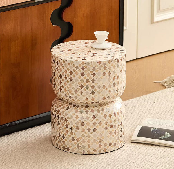Modern Side Table, Contemporary Bedside Table, Bedside Small Side Table, Elegant Small End Table, Creative Coffee Table, Contemporary Side Table, Portable Casual Side Table, Shell Small Sofa Side Table-HomePaintingDecor