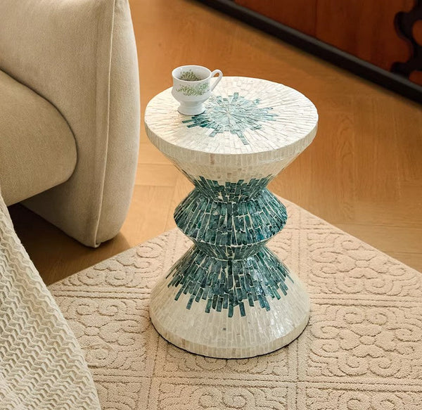 Bedside Small Side Table, Modern Side Table, Shell Small Sofa Side Table, Contemporary Bedside Table, Small End Table, Portable Casual Side Table, Creative Coffee Table, Contemporary Side Table-HomePaintingDecor