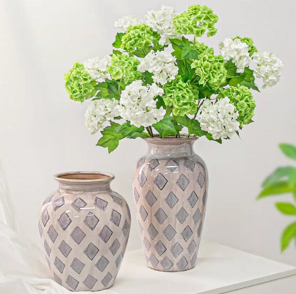 Porcelain Flower Vases, Flower Vases on Table, Contemporary Vases for Modern Home Decor, Ceramic Bouquet Vases, Dining Table Centerpiece-HomePaintingDecor