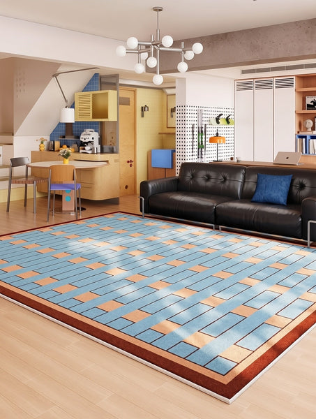 Contemporary Modern Rugs, Geometric Modern Rug Placement Ideas for Living Room, Large Modern Rugs for Bedroom-HomePaintingDecor