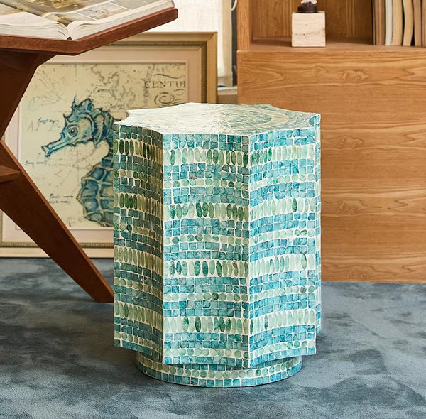 Contemporary Side Table, Contemporary Bedside Table, Bedside Small Side Table, Shell Small Sofa Side Table, Modern Side Table, Small End Table, Portable Casual Side Table, Creative Coffee Table-HomePaintingDecor
