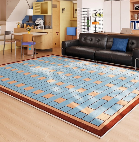 Contemporary Modern Rugs, Geometric Modern Rug Placement Ideas for Living Room, Large Modern Rugs for Bedroom-HomePaintingDecor