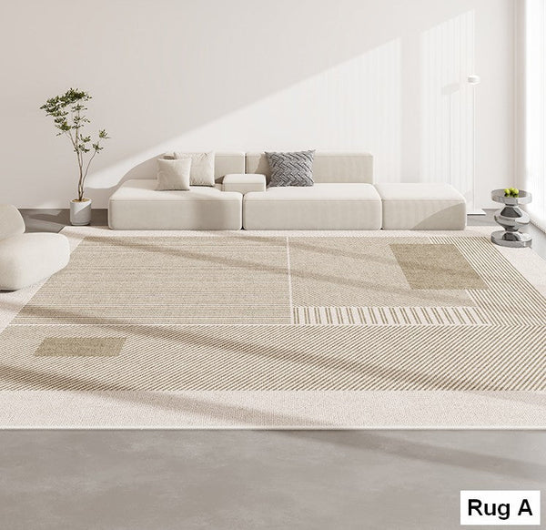Extra Large Modern Rugs for Bedroom, Abstract Contemporary Modern Rugs for Living Room, Geometric Modern Rug Placement Ideas for Dining Room-HomePaintingDecor