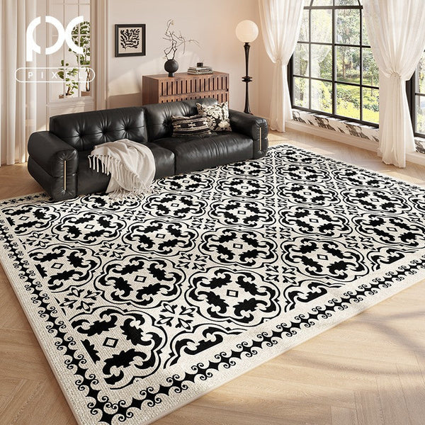 Large Modern Rugs for Living Room, Modern Rugs under Dining Room Table, Modern Carpets for Bedroom, French Style Modern Rugs Next to Bed-HomePaintingDecor