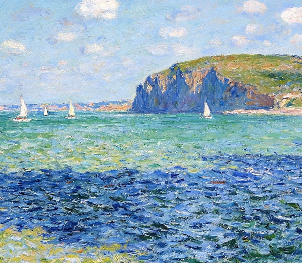 Hand Painted Canvas Art, A Bay Caressed by the Breeze, Landscape Wall Art Paintings, Original Oil Paintings, Small Landscape Paintings, On Canvas Small Paintings-HomePaintingDecor