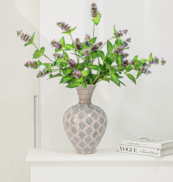 Unique Porcelain Flower Vases, Flower Vases on Table, Contemporary Vases for Modern Home Decor, Ceramic Bouquet Vases, Dining Table Centerpiece-HomePaintingDecor