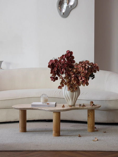 Large Porcelain Vases for Modern Home Decor, Unique Handmade Modern Flower Vase, Centerpiece Ceramic Bouquet Vases, Contemporary Vases on Dining Table-HomePaintingDecor