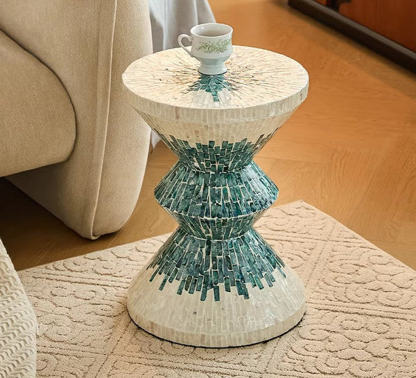 Modern Side Table, Shell Small Sofa Side Table, Contemporary Bedside Table, Bedside Small Side Table, Small End Table, Portable Casual Side Table, Creative Coffee Table, Contemporary Side Table-HomePaintingDecor