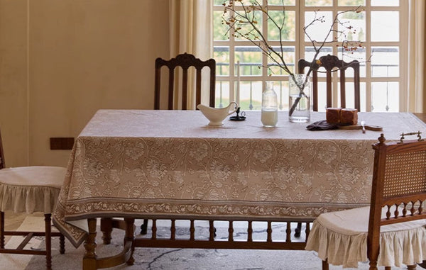 Farmhouse Table Cloth, Extra Large Rectangular Table Covers for Kitchen, Dining Room Flower Table Cloths, Square Tablecloth for Round Table-HomePaintingDecor