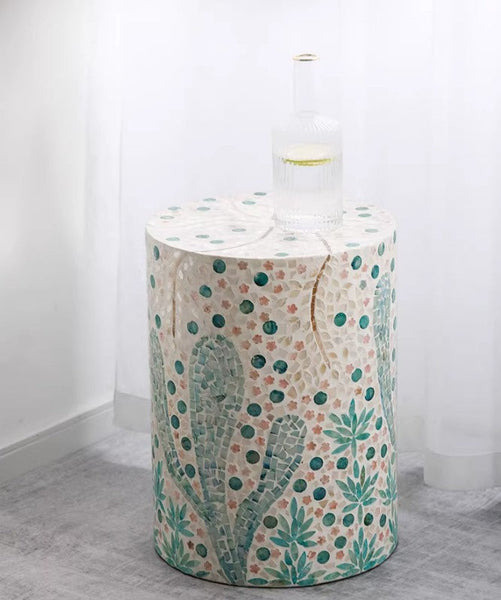 Contemporary Small Sofa Side Table, Portable Casual Side Table, Creative Coffee Table, Shell Small Side Table, Unique Small End Table-HomePaintingDecor
